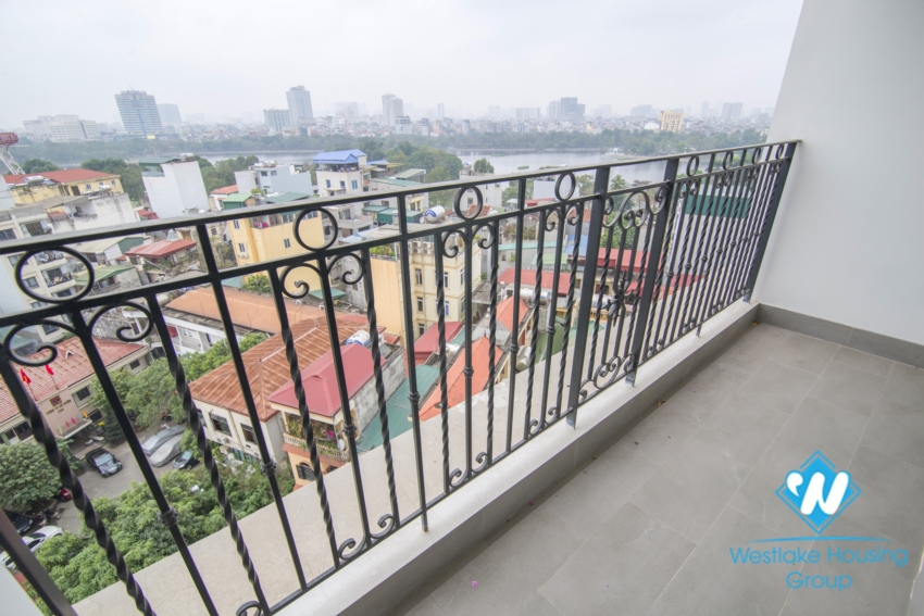 Two bedroom apartment with lake view for rent at HDI 55 Le Dai Hanh building